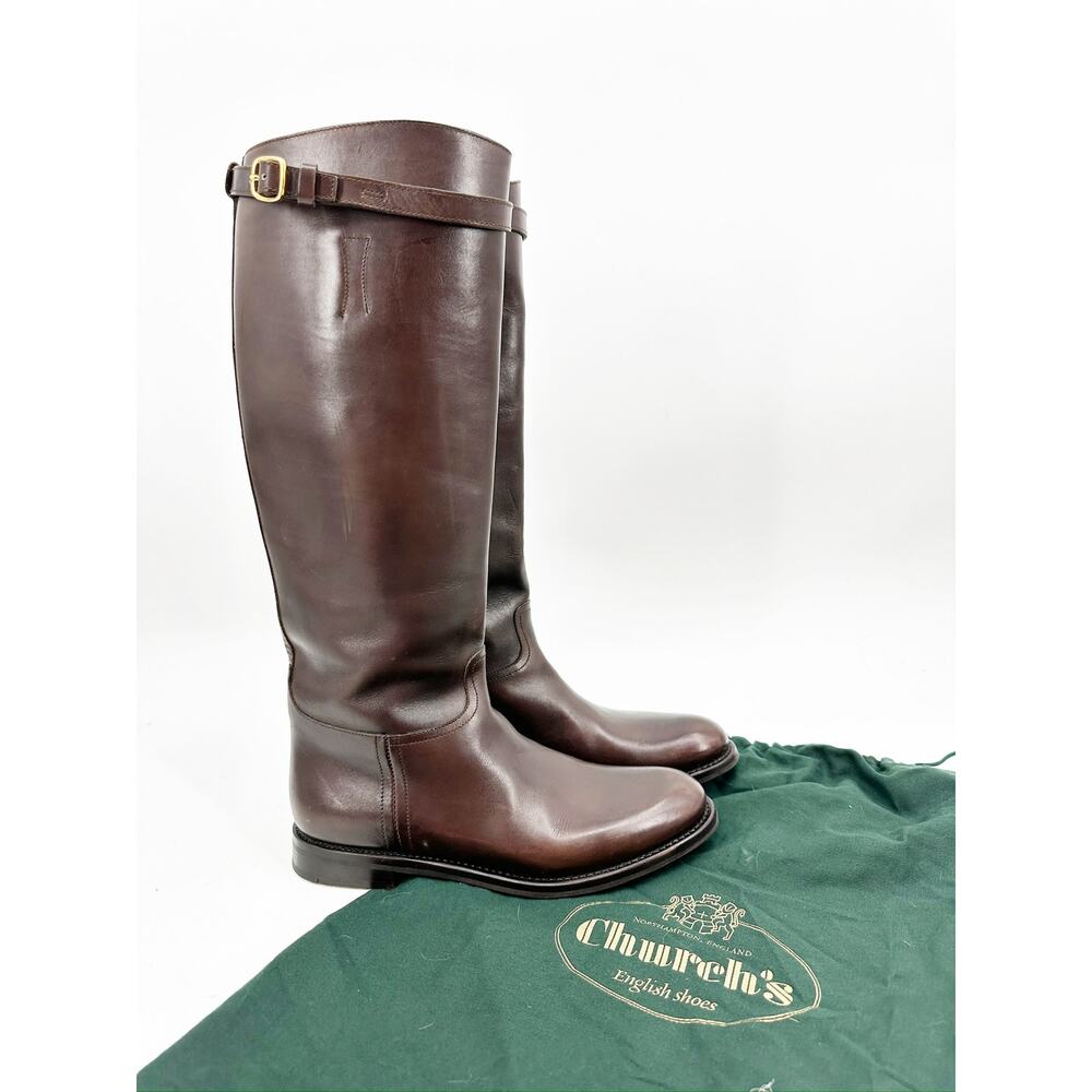CHURCH'S‎ Michelle Brown Leather Ankle Boots Women Size 36.5 EXCELLENT